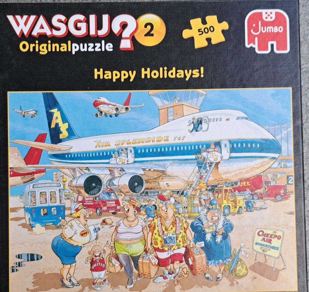 Puzzel Wasgij Original nr. 2 Happy Holidays, Enlèvement, 500 à 1500 pièces, Utilisé, Puzzle