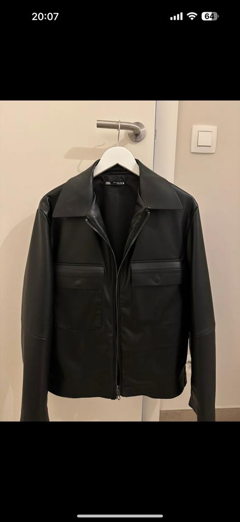 Veste en cuir zara Homme, Enlèvement ou Envoi, Comme neuf