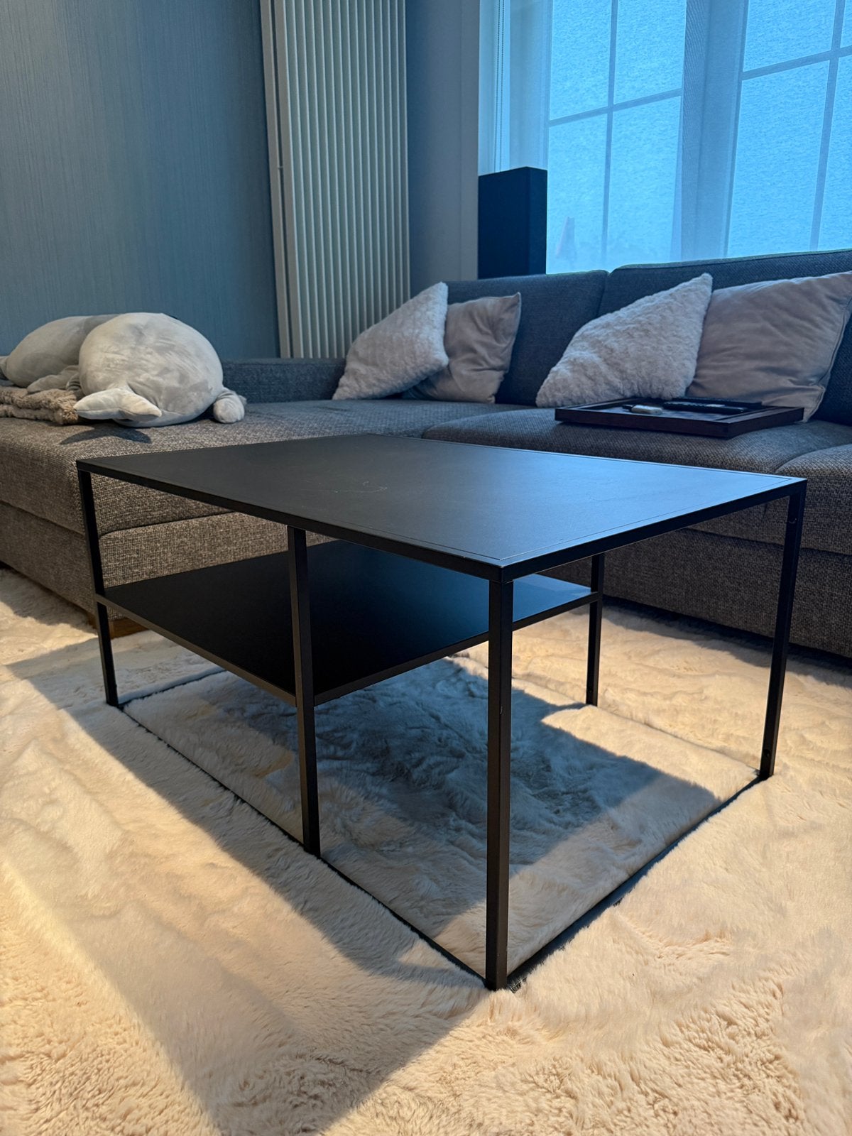 Salontafel, Huis en Inrichting, Tafels | Salontafels, Ophalen, Zo goed als nieuw, Rechthoekig, Metaal