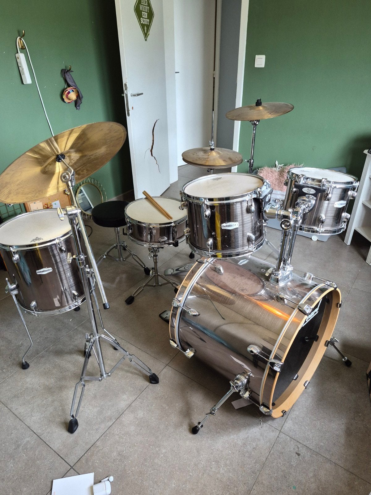 drumstel, Musique & Instruments, Batteries & Percussions, Enlèvement, Comme neuf, Pearl