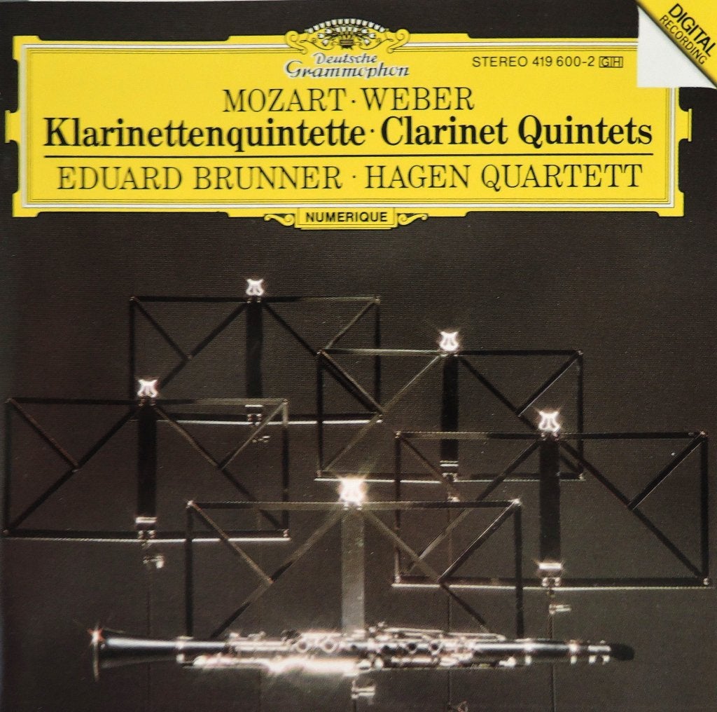 Klarinetkwintetten/ Mozart & Weber - Brunner/ Hagen Quartett, Enlèvement ou Envoi, Comme neuf, Musique de chambre, Mozart