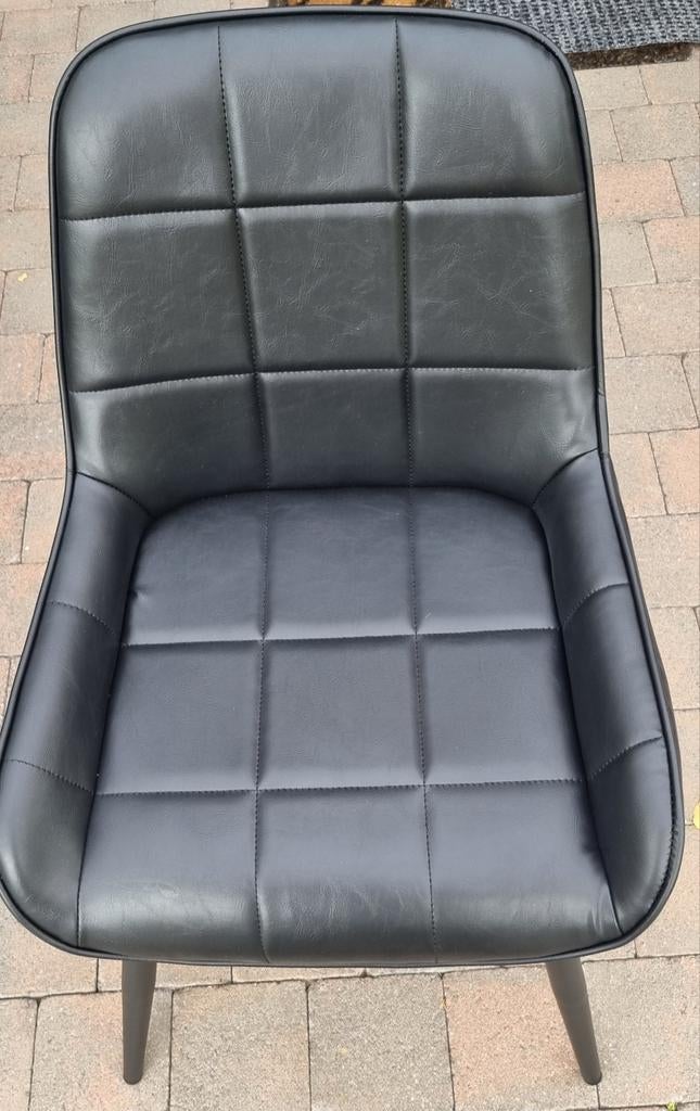 6  très élégantes chaises neuves couleur noire, Maison & Meubles, Chaises, Enlèvement, Noir, Cuir