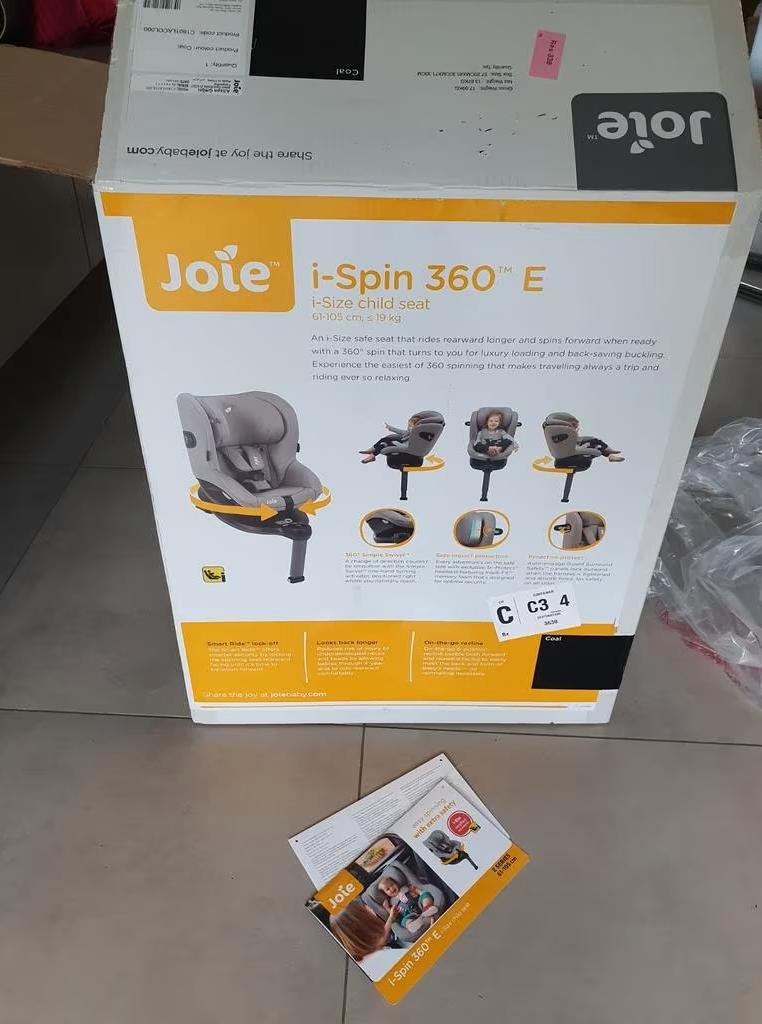 Autostoel Joie i-spin 360 E, Verstelbare rugleuning, 9 t/m 18 kg, Zo goed als nieuw, Isofix
