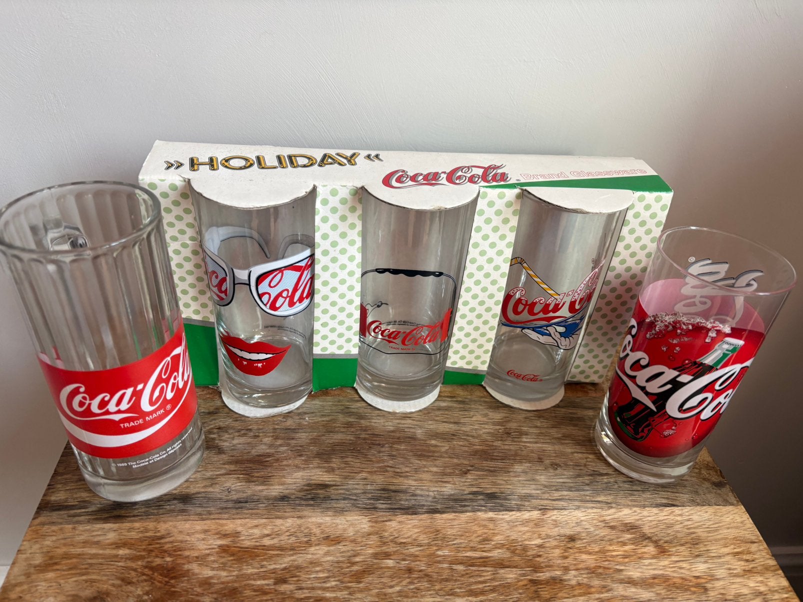 Vintage coca cola glazen, Ophalen, Zo goed als nieuw