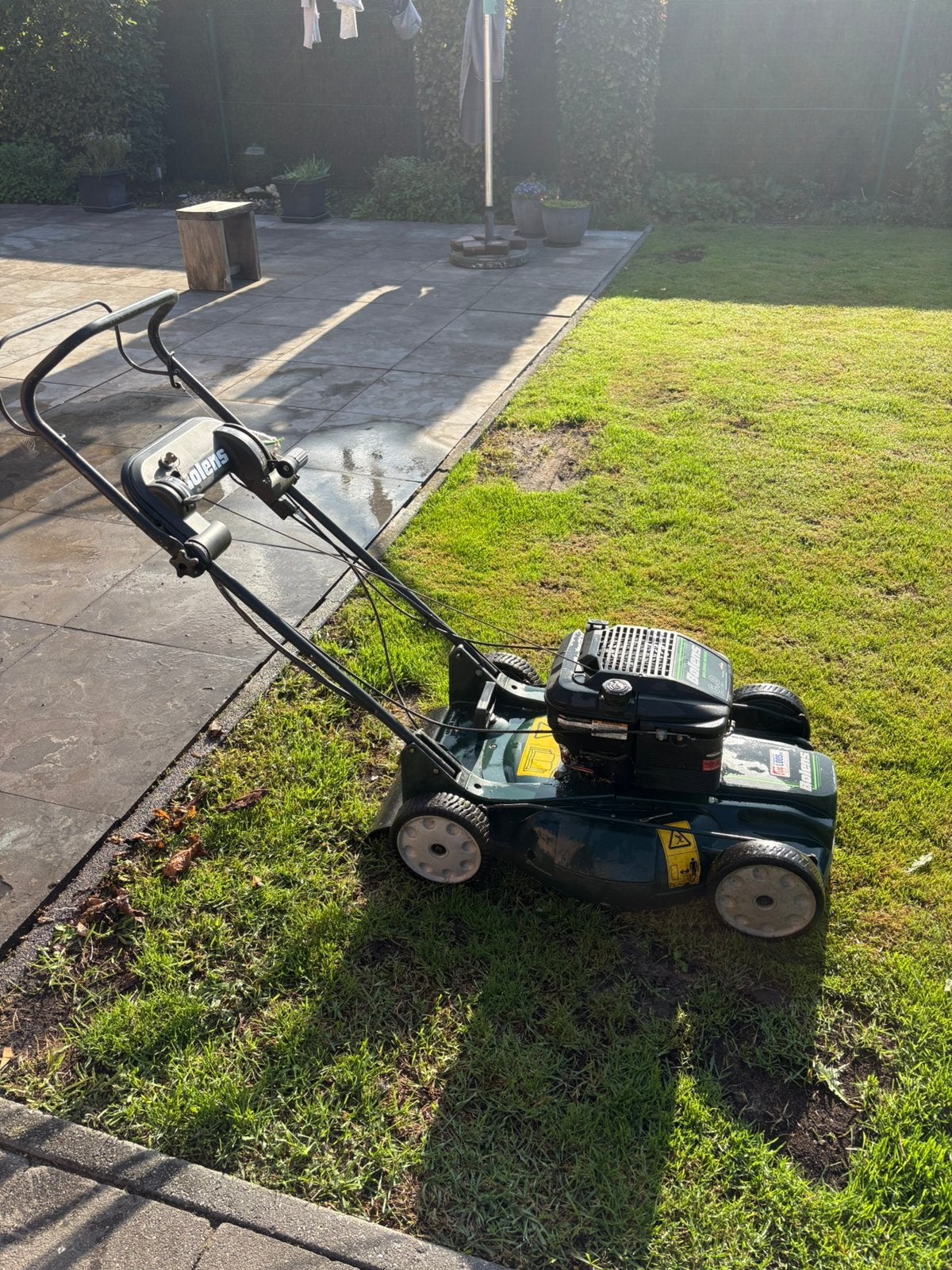 Oude grasmaaier, Tuin en Terras, Ophalen, Zo goed als nieuw, Benzine-grasmaaier