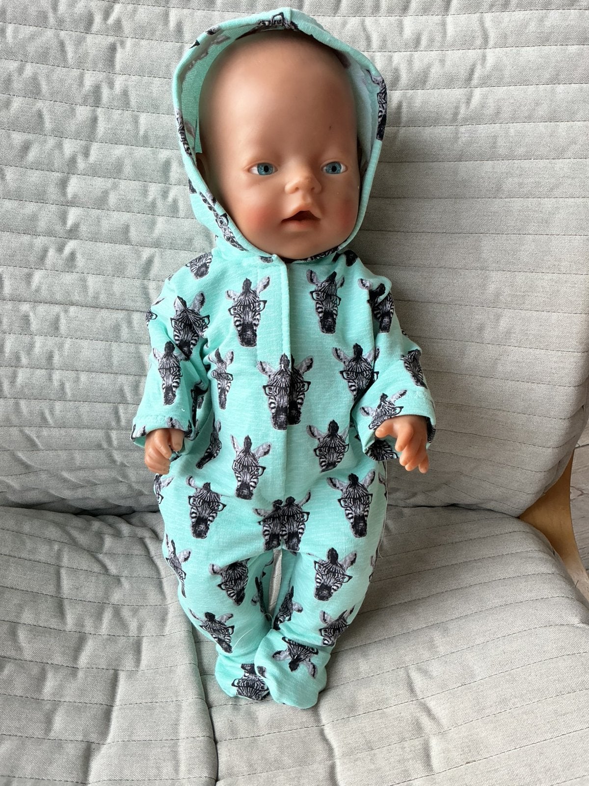 Koopje 12: Nieuwe onesie met zebra’s voor babyborn, Ophalen of Verzenden, Nieuw, Babypop