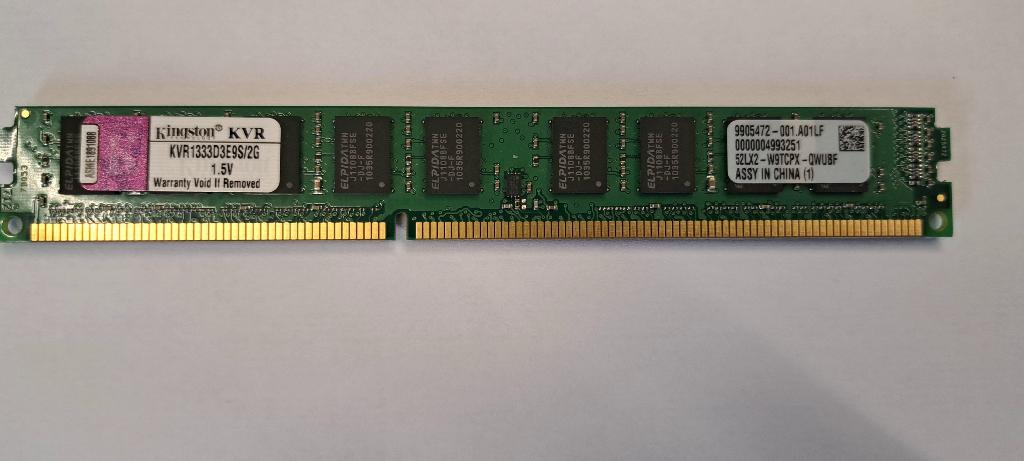KINGSTON 2GB DIMM GEHEUGEN, Gebruikt, Verzenden, DDR3, Desktop