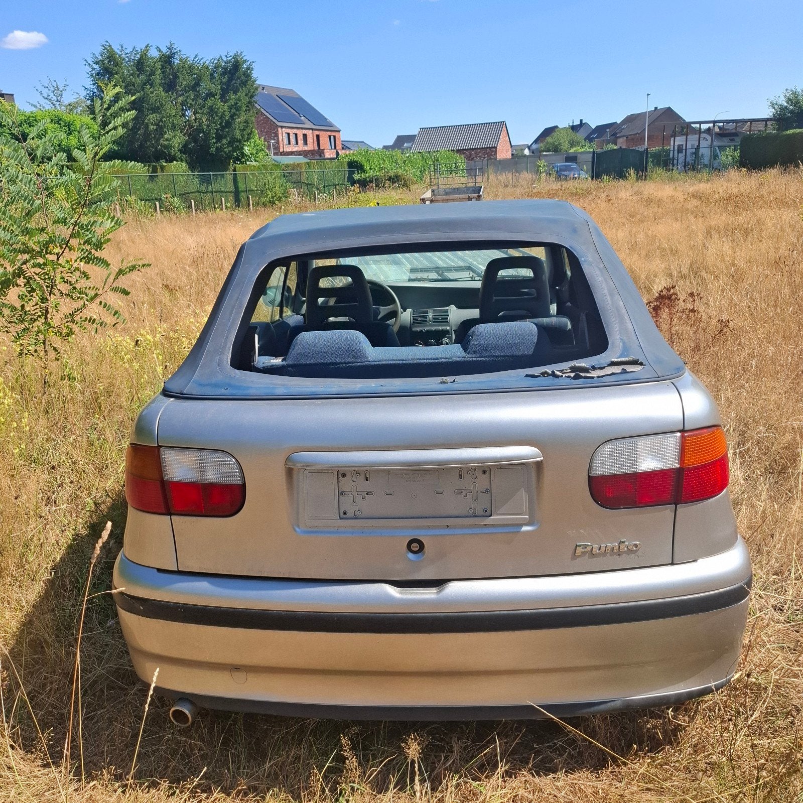 Fiat cabrio  punto, Auto's, Particulier, 2 deurs, Zilver of Grijs, Te koop