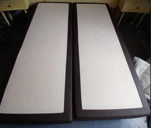 2 boxsprings (70/200/40), Maison & Meubles, Chambre à coucher | Lits boxsprings, Une personne, Enlèvement, Utilisé, 200 cm