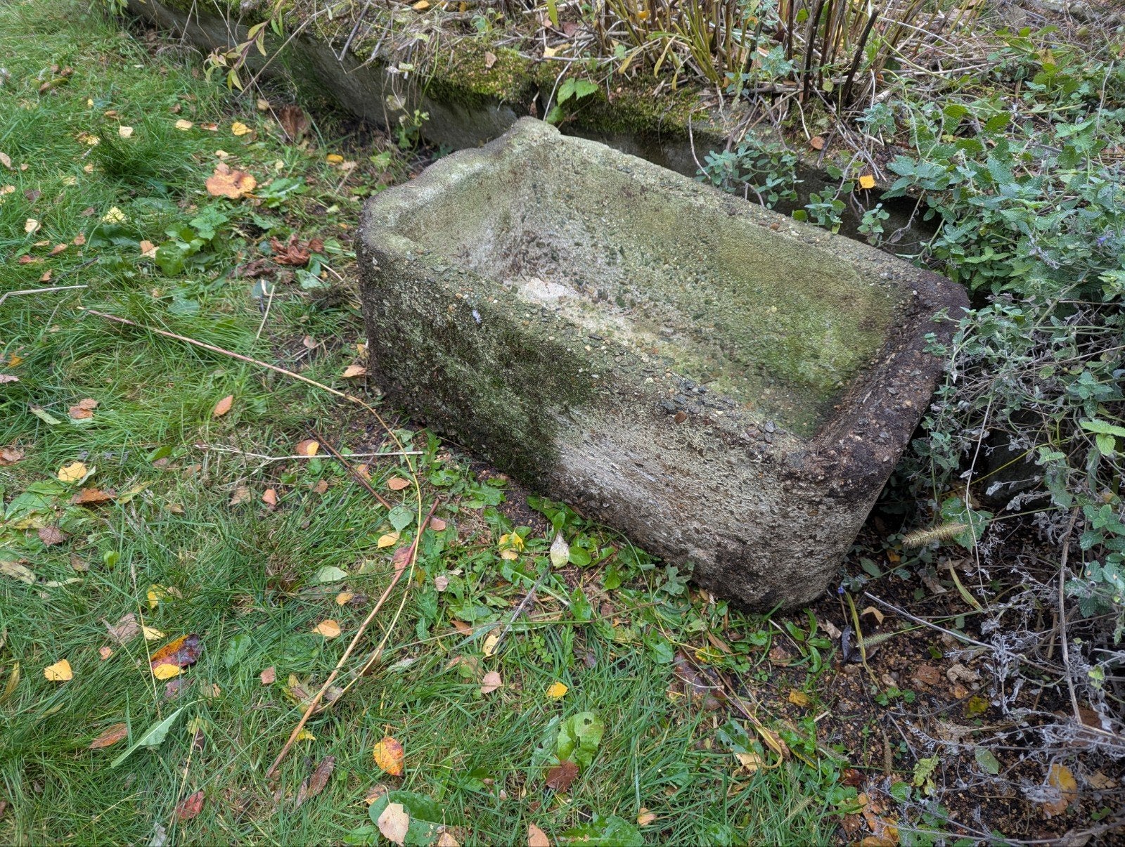 Mangeoire ancienne en pierre naturelle, Jardin & Terrasse, Moins de 30 cm, Pierre, Enlèvement, Utilisé