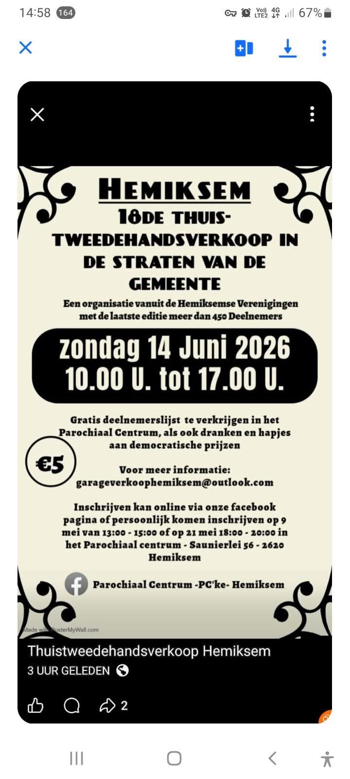 Garageverkoop Hemiksem, Diversen, Ophalen, Zo goed als nieuw
