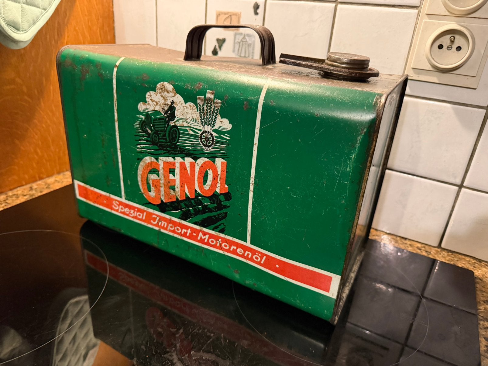 Rare bidon Genol 10 litre!, Enlèvement ou Envoi