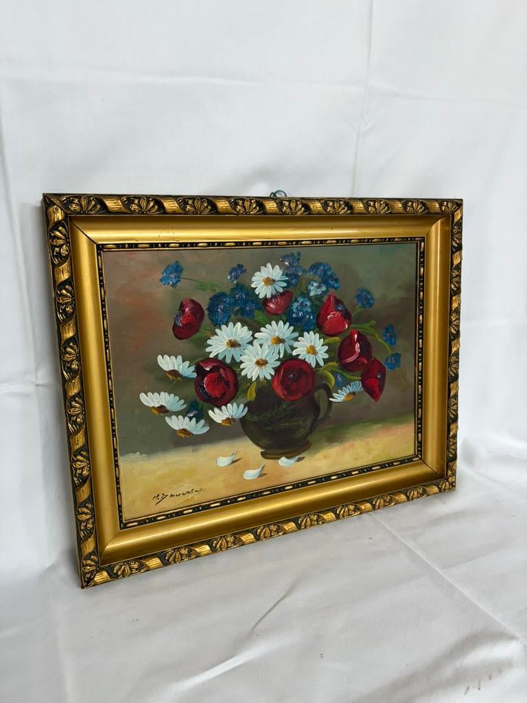Vintage olie schilderij j.douven, Enlèvement