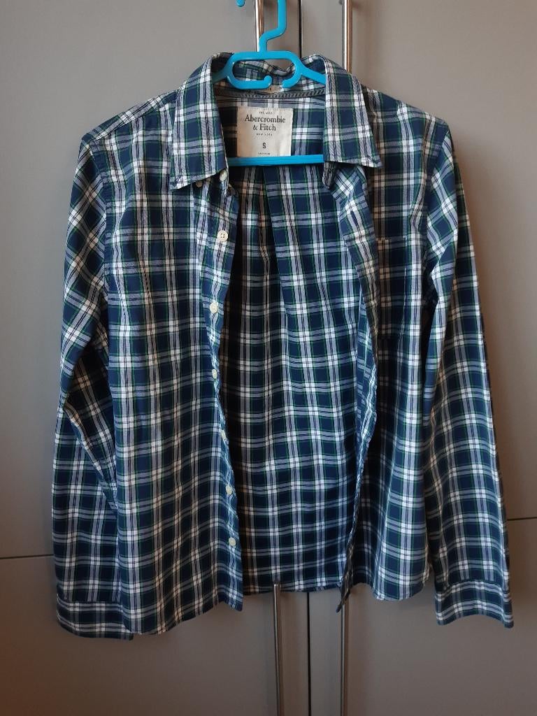Hemd Abercrombie & Fitch – maat S (amper gedragen), Blauw, Halswijdte 38 (S) of kleiner, Ophalen of Verzenden, Zo goed als nieuw
