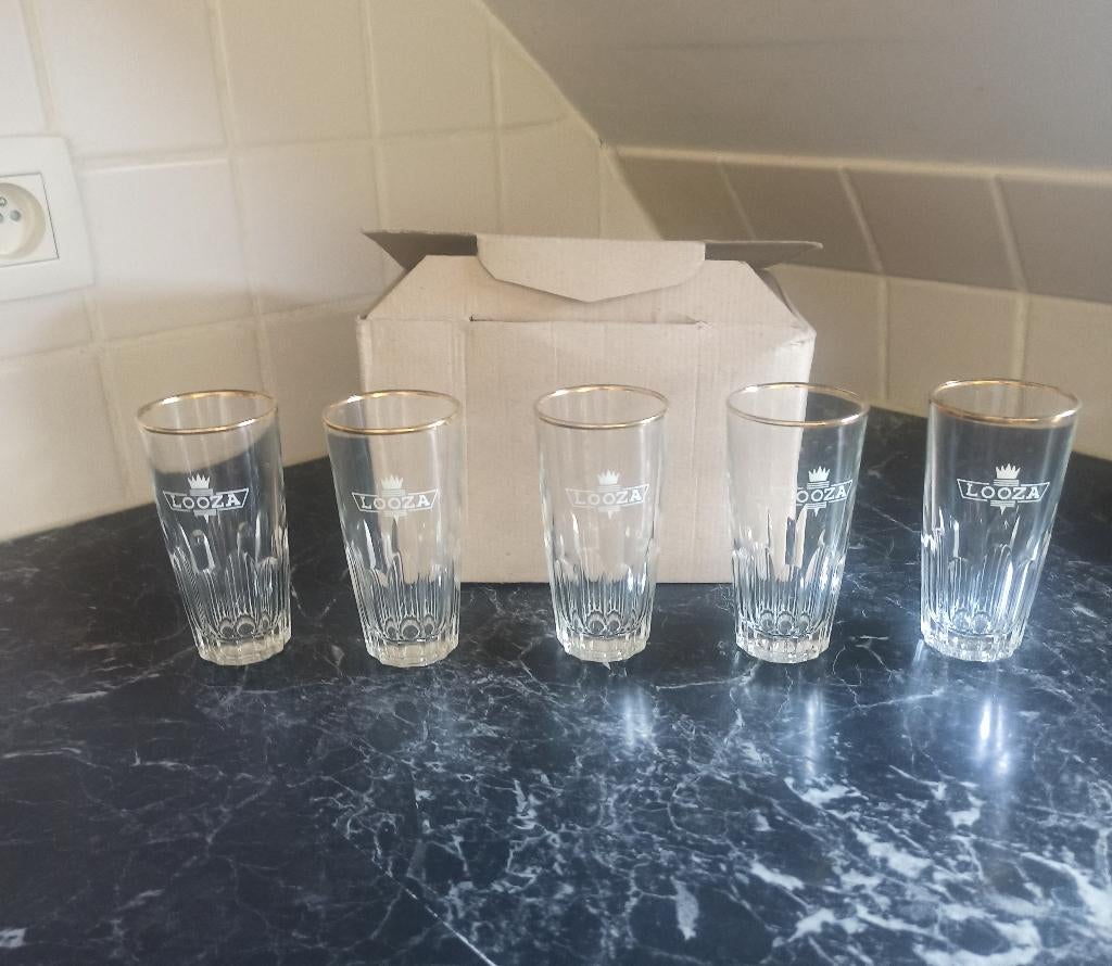 Looza glazen vintage, Verzamelen, Ophalen, Zo goed als nieuw, Frisdrankglas