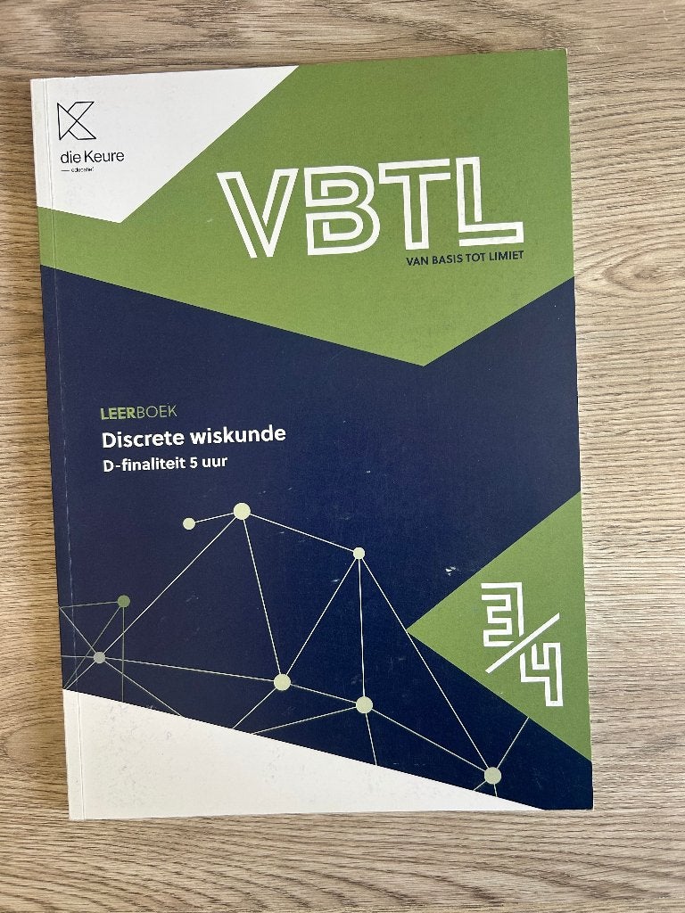 VBTL 3/4 Discrete wiskunde leerboek - ISBN 9789048642984, Ophalen, ASO, Wiskunde A, Die keure