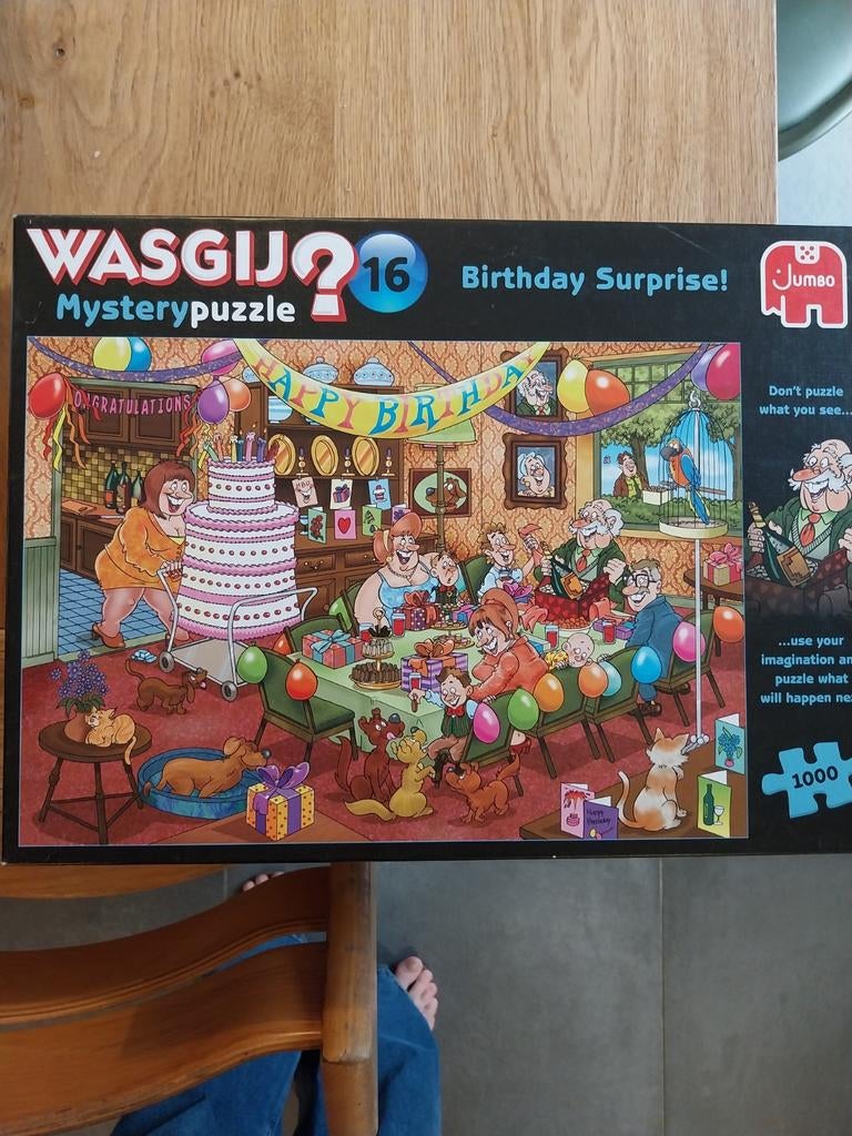 Puzzel wasgij 1000 stuks, Ophalen, 500 t/m 1500 stukjes, Gebruikt, Legpuzzel