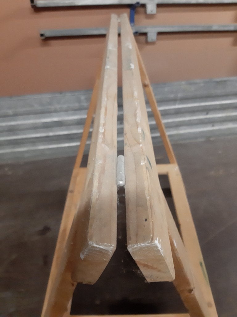 Opklapbare houten schragen, Ophalen, Gebruikt