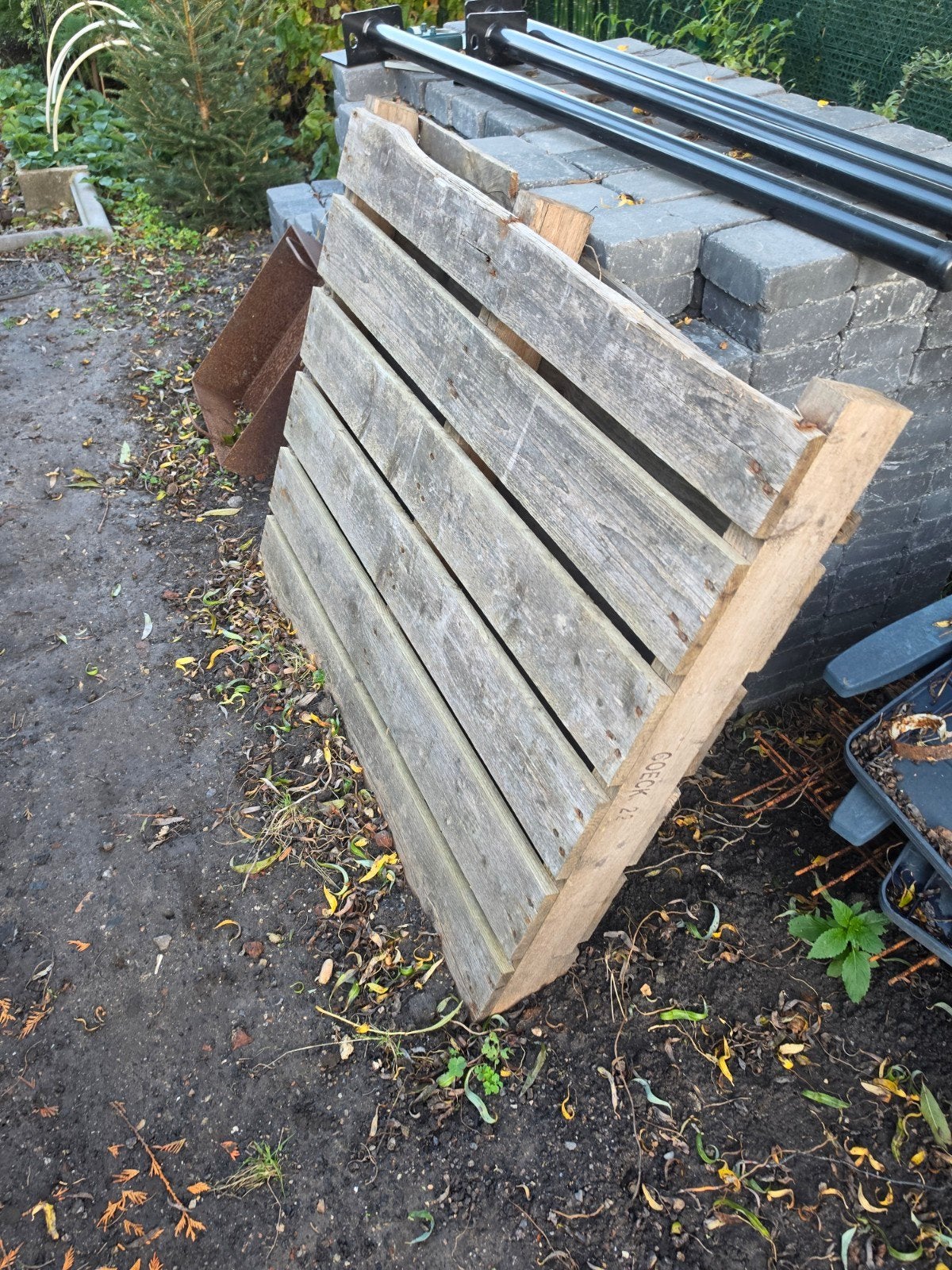 7 euro palletten en 1 blokpallet gratis., Doe-het-zelf en Bouw, Ophalen