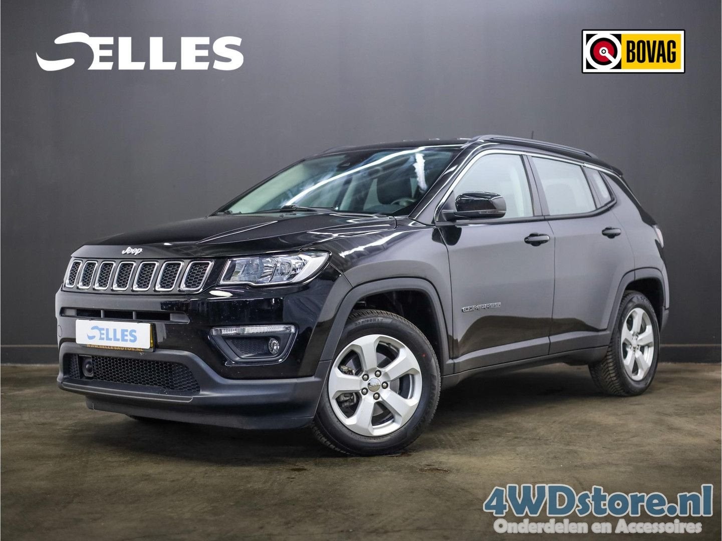 Jeep Compass 1.4 MultiAir Longitude | Trekhaak | Apple Carpl, Auto's, Jeep, Zwart, Parkeersensor, Zwart, Compass