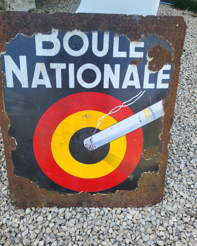 Boule d'or oude emaille reclame, Enlèvement
