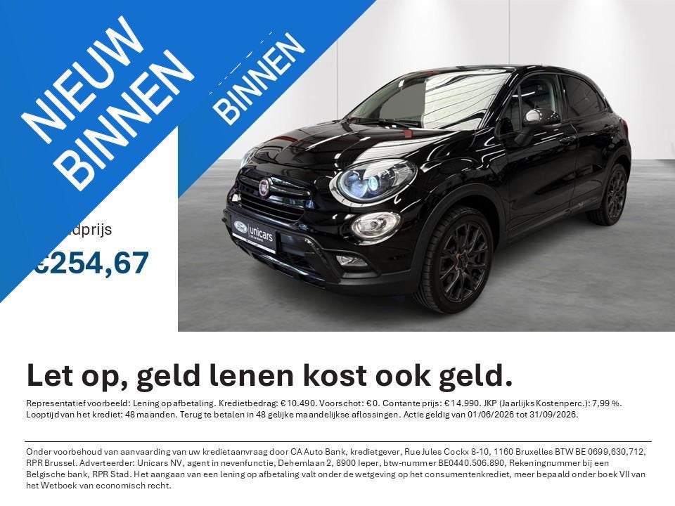 Fiat 500X 1,4 MULTIAIR 136CH/PK Mirror, 100 kW, Achat, 139 g/km, Euro 6