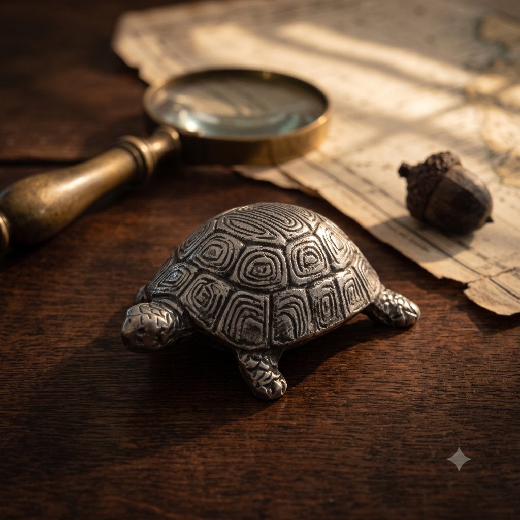 Petite Tortue Métal Déco Vintage Figurine, Collections, Enlèvement ou Envoi, Utilisé, Animal