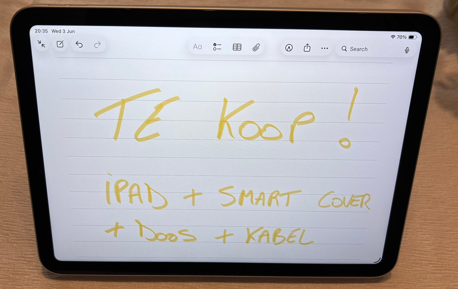 iPad 2025 A16 11 inch 128GB met garantie en Smart Folio, Ophalen of Verzenden, Zo goed als nieuw