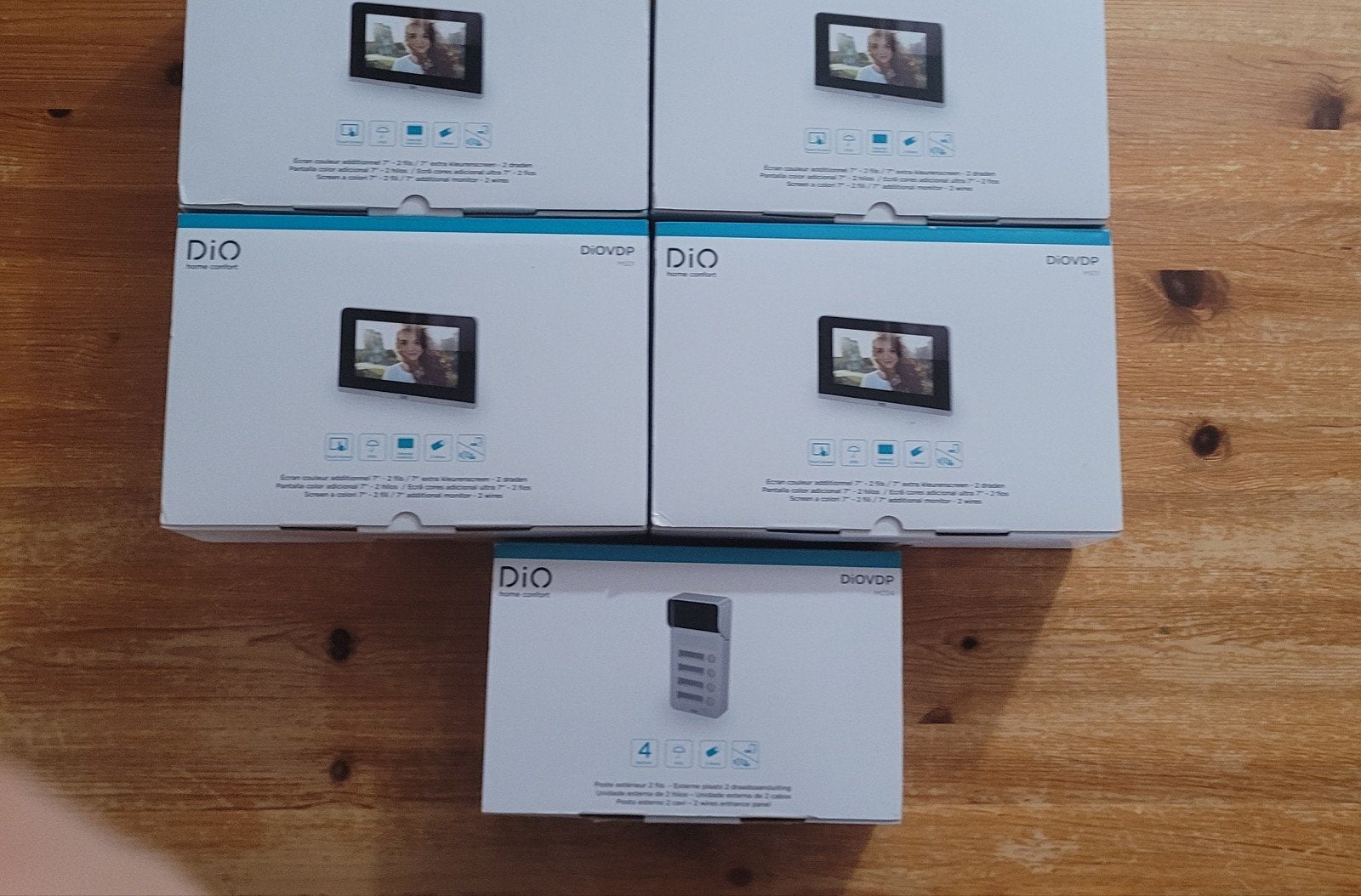 Vidéophone dio 2 fils - écran 7" pour 4 appartements/étages, Enlèvement ou Envoi, Fonction de conversation, Neuf, Filaire