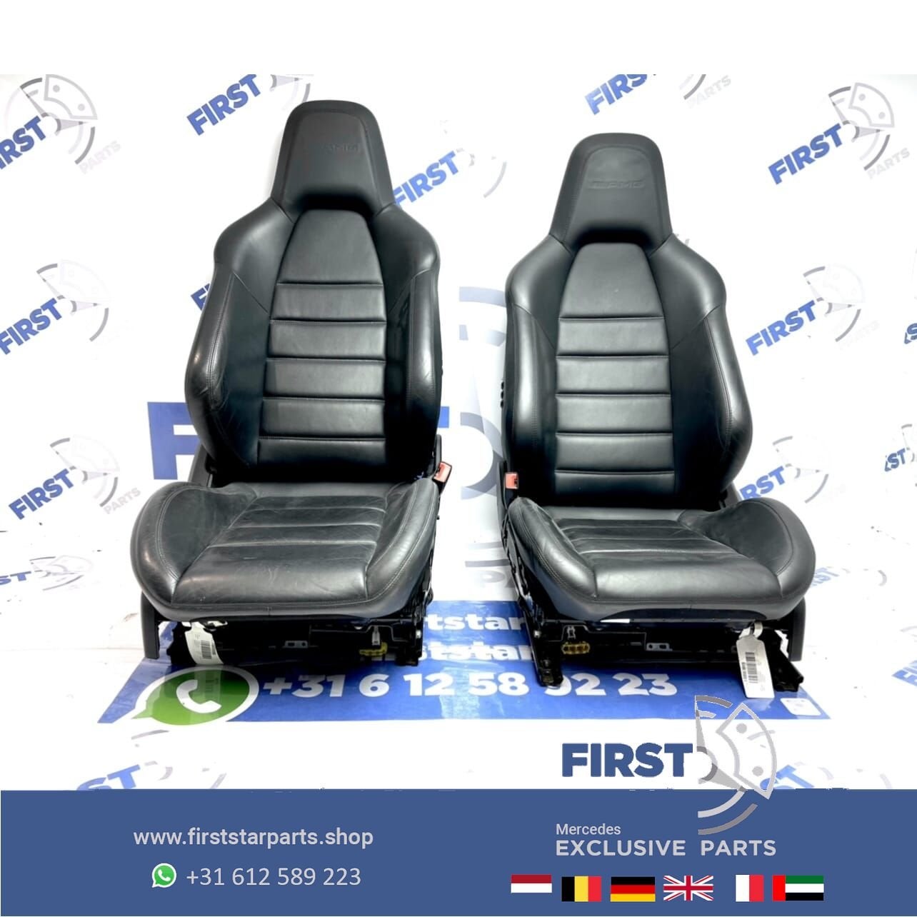 W204 C63 AMG Stoelen leer MEM Mercedes C Klasse 2007-2014 63, Utilisé, -, -, Enlèvement ou Envoi