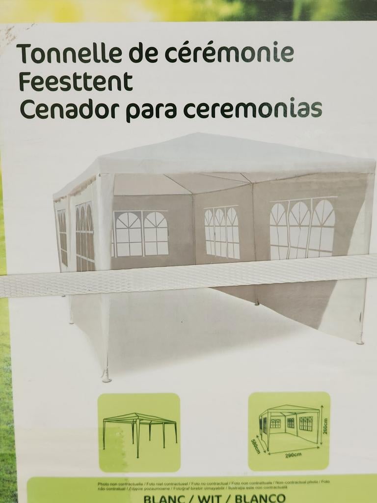 Grande tente de fête XXL neuve dans une boîte de 6 x 3 m, Enlèvement, Neuf