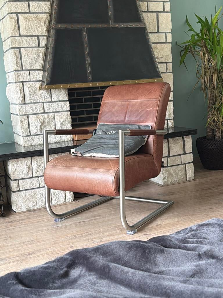Henders & Hazel fauteuil te koop - €159, Huis en Inrichting, Ophalen, Gebruikt, Leer