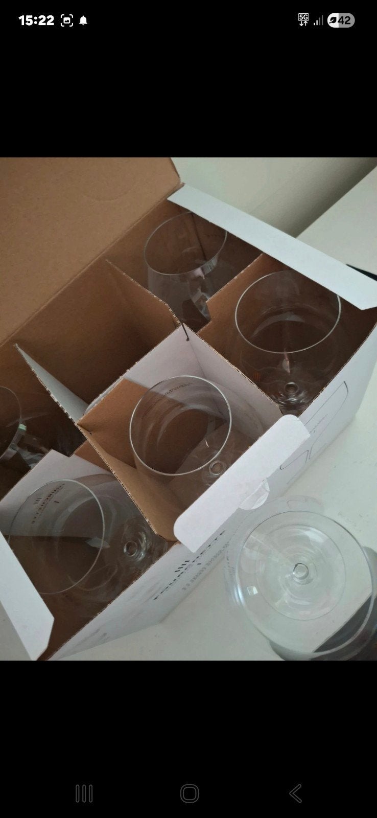 fourchette glazen  6 st, Ophalen
