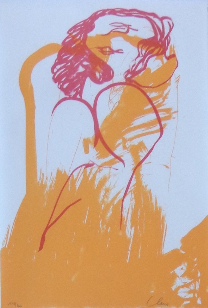 HUGO CLAUS / ZOMER 1 / KLEURLITHO / 72x52cm / KADER / SIG, Signé, Enlèvement