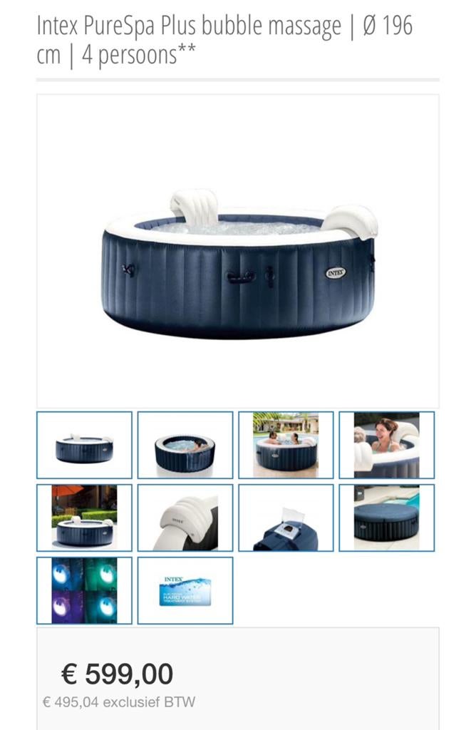 Intex jacuzzi + filters + onderhoudsproducten, Jardin & Terrasse, Bains à remous et Spas, Utilisé, Gonflable, Couverture, Tapis de sol