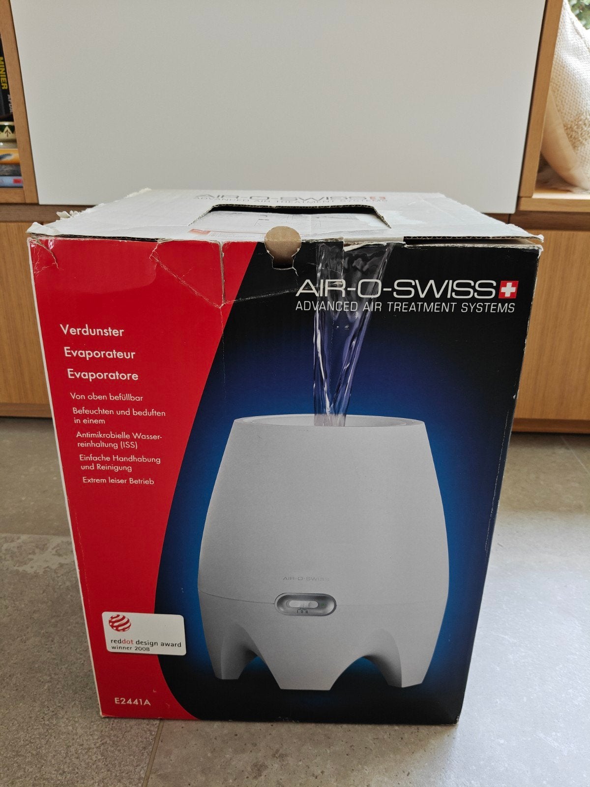 AIR-O-SWISS Luchtbevochtiger - Wit, Electroménager, Équipement de traitement de l'air, Enlèvement ou Envoi, Humidificateur