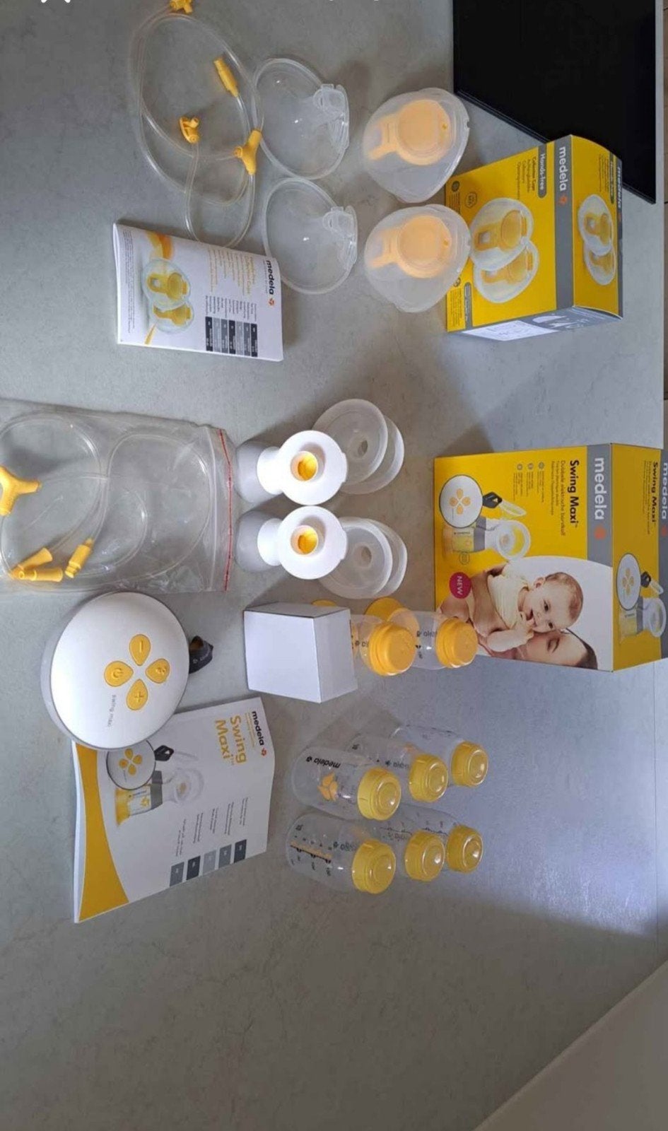 Medela maxi swing complete borstkolfset, Medela, Enlèvement, Utilisé, Avec biberons