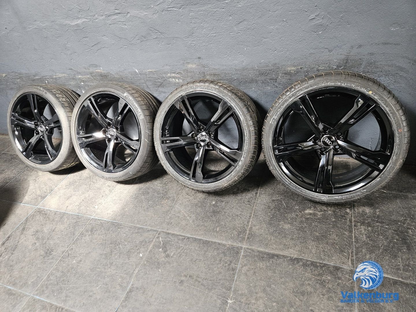 8mm! Originele Audi A5 S5 B9 8W Ramus 19 inch zwarte velgen, Auto-onderdelen, 19 inch, -, -, Banden en Velgen