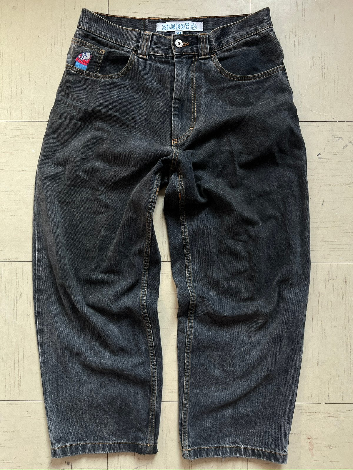 Polar Skate Co. Big Boy verbleekte zwarte jeans, maat XS, Ophalen of Verzenden, Zo goed als nieuw, Zwart