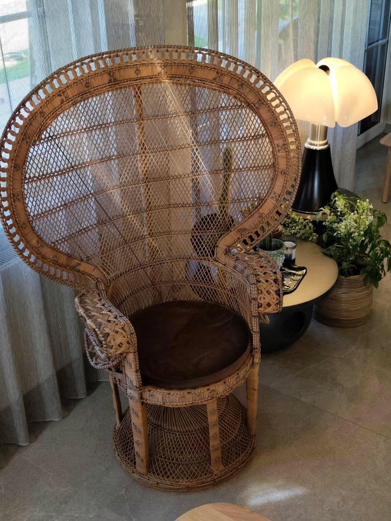Rotan stoel ‘EMANUELLE’, Maison & Meubles, Chaises, Comme neuf, Enlèvement