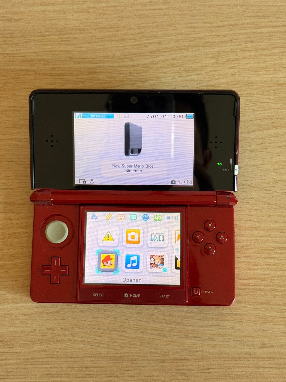 Nintendo 3ds rood, Met games, Gebruikt, Ophalen of Verzenden, 3DS