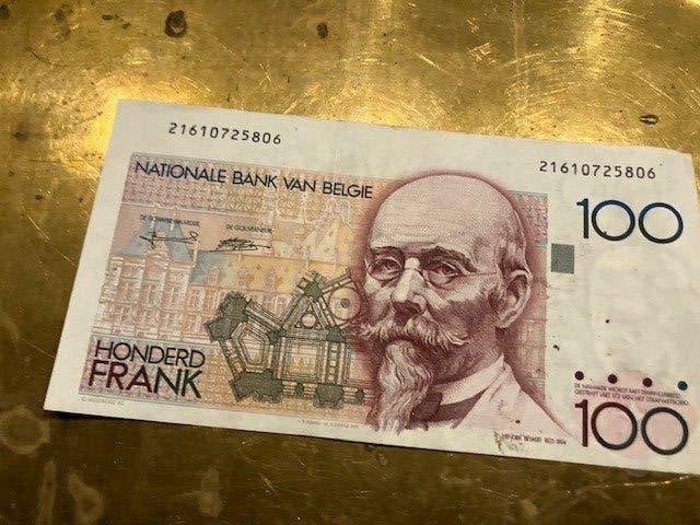 BANKBRIEFJE BILJET 100 BELGISCHE FRANK HENDRIK BEYAERT, Postzegels en Munten, Bankbiljetten | België, Ophalen of Verzenden, Los biljet