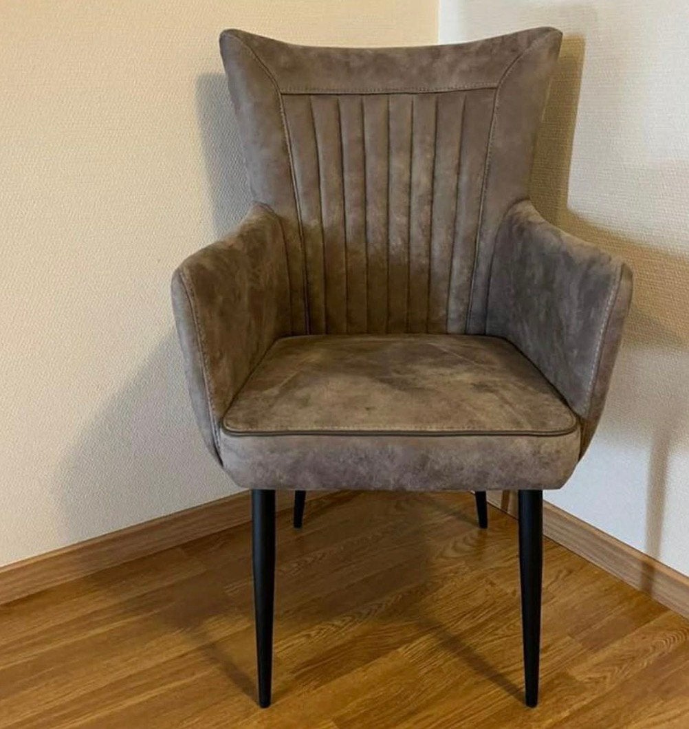 6 chaises de salle à manger de couleur taupe à vendre, Enlèvement, Comme neuf