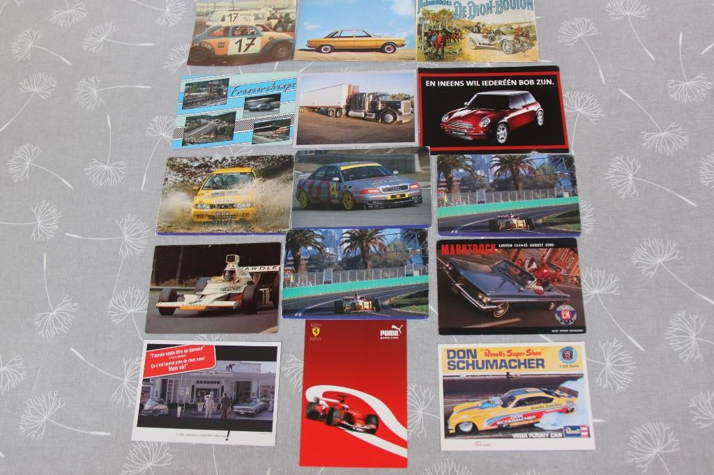 15 cartes postales, Collections, Enlèvement ou Envoi, 1980 à nos jours, Affranchie, Véhicule