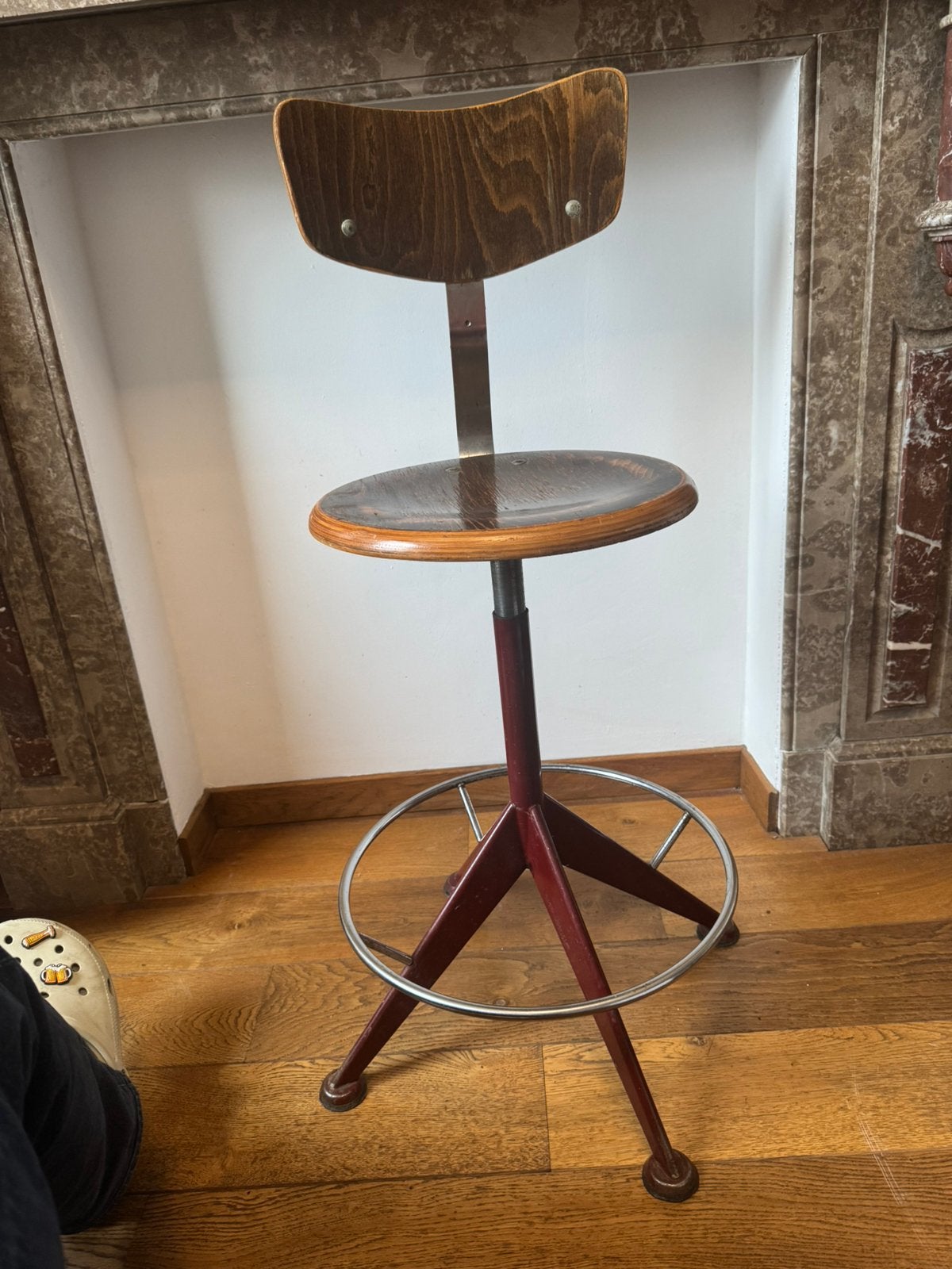 Chaise d’atelier vintage Velca, Maison & Meubles, Enlèvement ou Envoi, Comme neuf