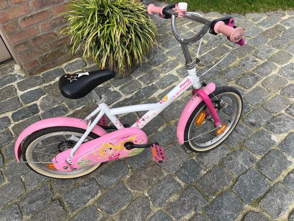 Kinderfiets roze/wit Btwin, Betwin, Enlèvement, Utilisé, Frein à main
