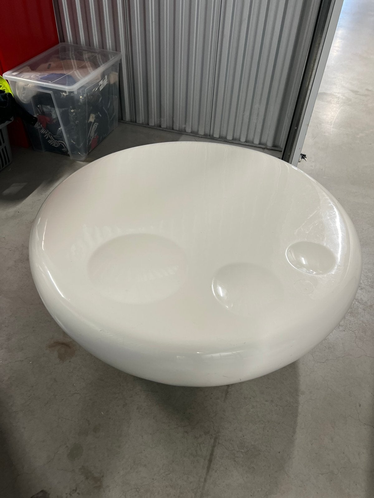 Table basse ronde style space age 1m10, Maison & Meubles, 100 à 150 cm, Rond, Enlèvement, Utilisé