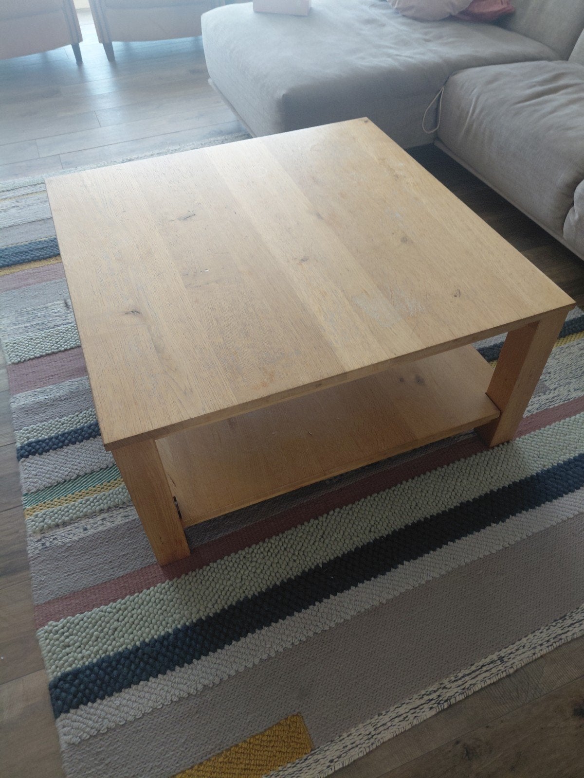 salontafel in eik, Ophalen