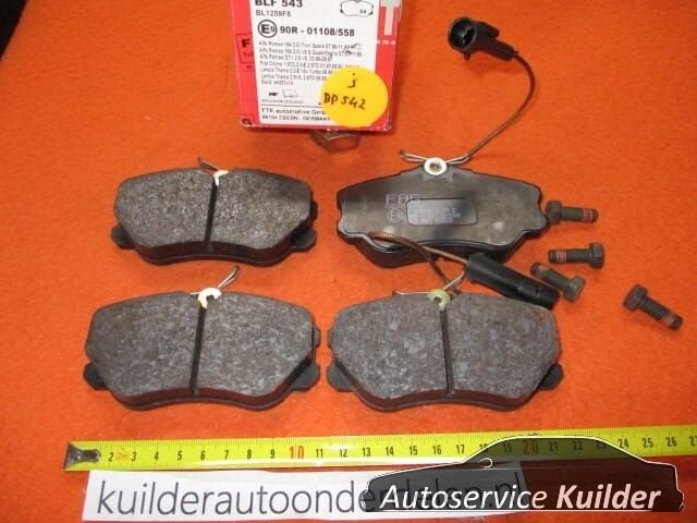 Remblokken voorzijde Fiat Croma 154 Lancia Thema 834 BP542 F, Fiat, -, -, Nieuw