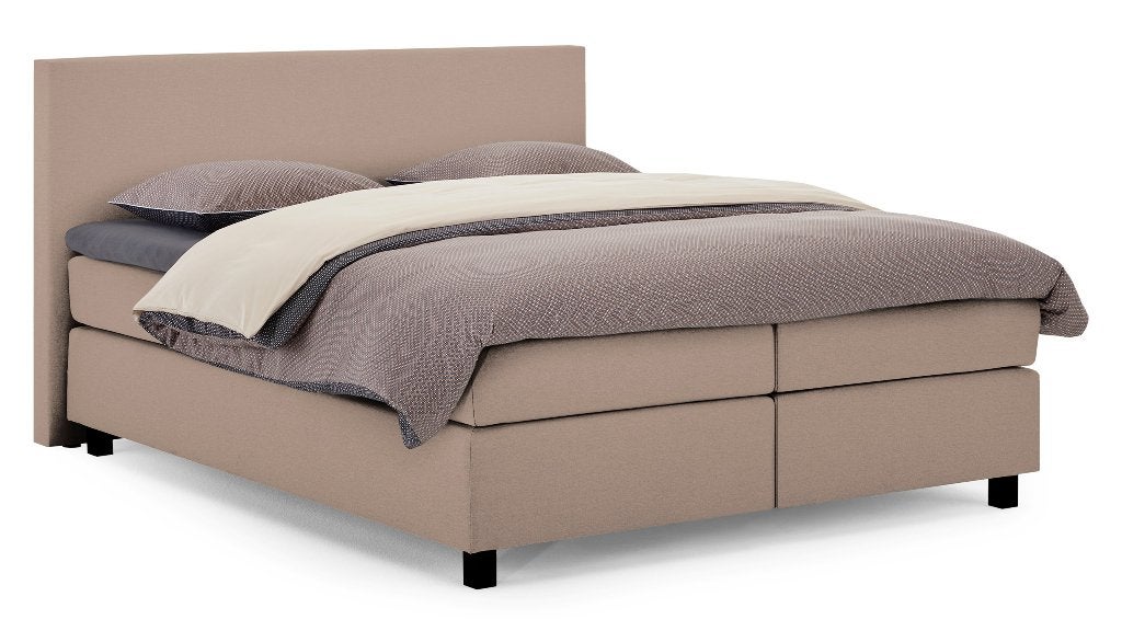 nieuwe Beige Boxspring 180X200 projectoverschot, Neuf, Beige, Enlèvement, 180 cm